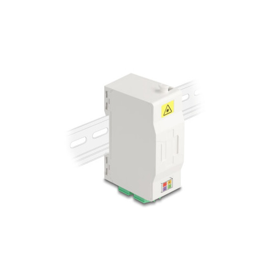 Adaptateur fibre rail Din 4xLC/APC Duplex Monomode