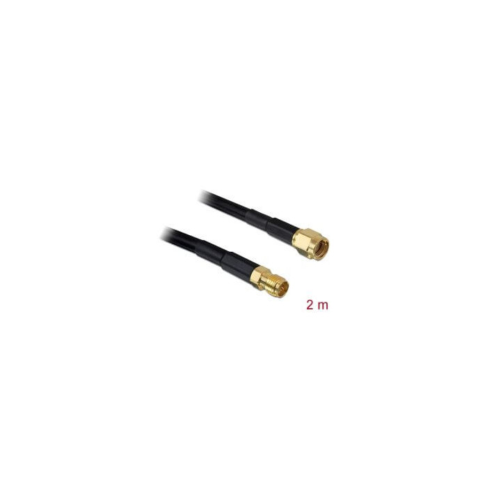 Câble antenne RP-SMA M RP-SMA F 2m low loss