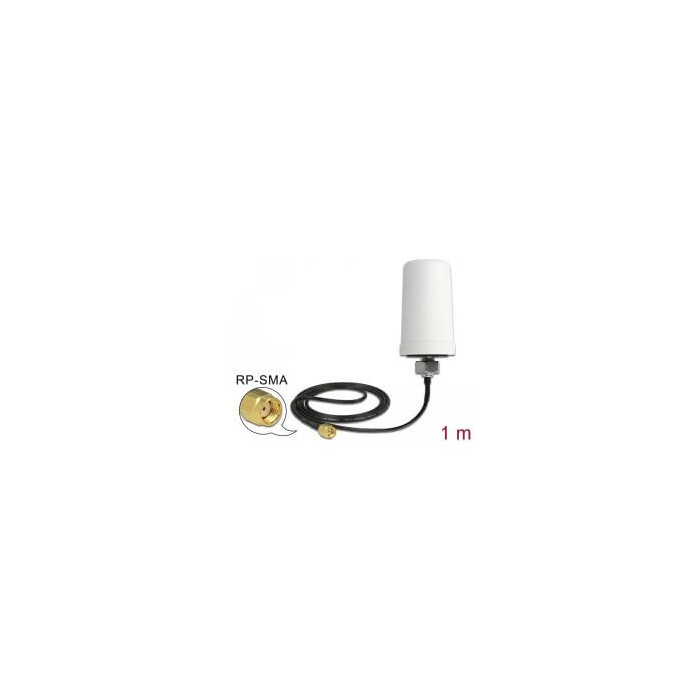 Antenne Wifi ac RP-SMA mâle 3dBi omni câble 1m