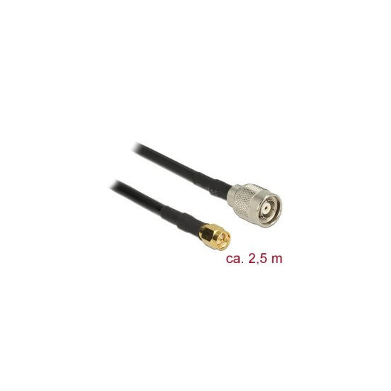 Câble antenne RP-TNC M SMA M 2,5m RG-58 C/U