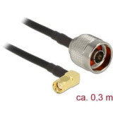 Câble antenne N M RP-SMA M coudé 90° 30cm