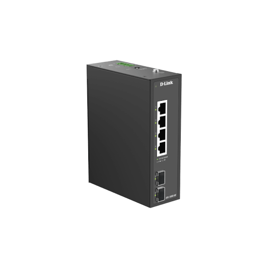 Switch Indus 4 Ports Giga + 2 SFP Format Rail DIN