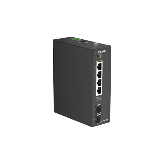 Switch Indus Rail DIN 4 ports Gig PoE+ 120W + 2SFP