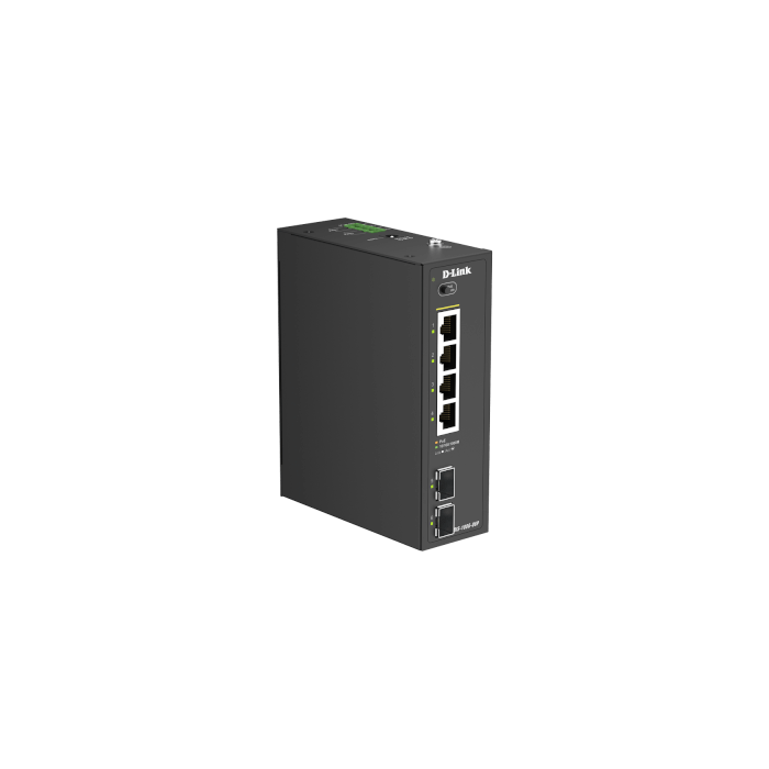Switch Indus Rail DIN 4 ports Gig PoE+ 120W + 2SFP