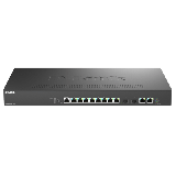Switch PoE L2+ 8 PoE 2,5GbE + 2 10Mul.GbE + 2 SFP+