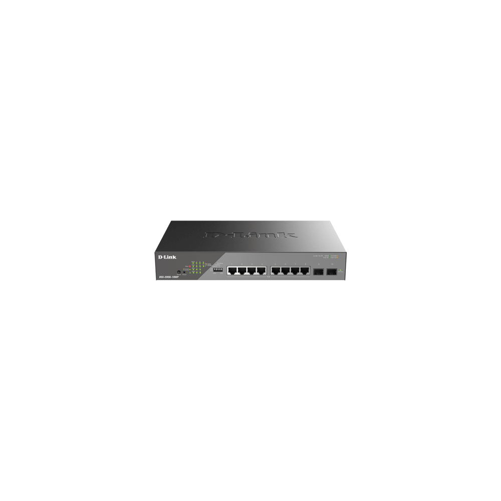 8 ports Giga PoEat dont 4 Longue Distance + 2 SFP