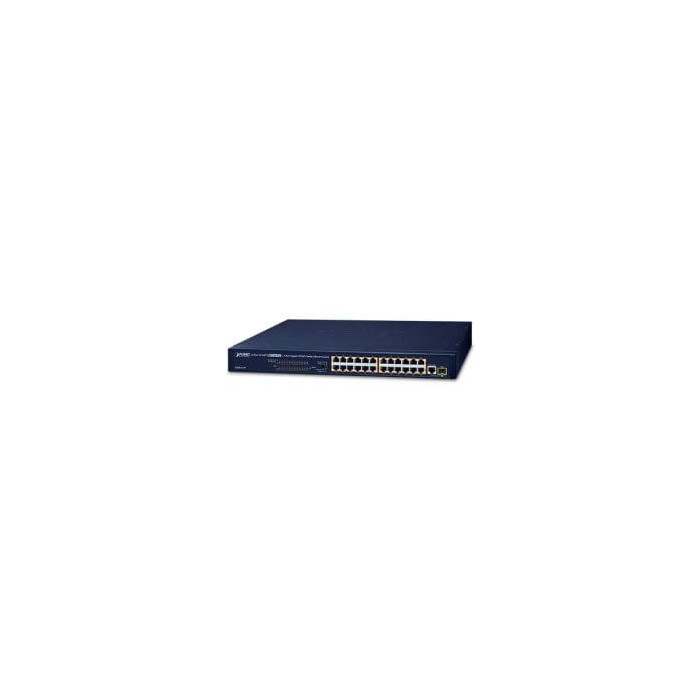 Switch 19" webadmin 24 ports 100Mbit PoE at 1xSFP