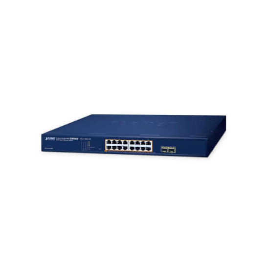 Switch Websmart 19" 16 ports Giga PoE +2 xSFP 240W