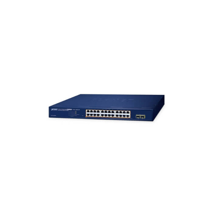 Switch Websmart 19" 24 ports Giga PoE +2 xSFP 260W