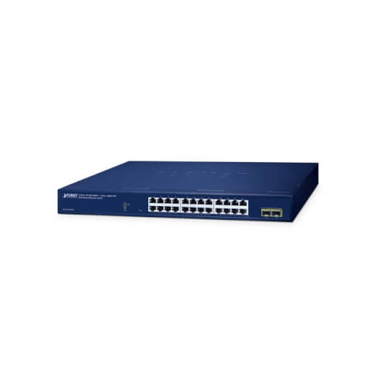 Switch Websmart 19" 24 ports Giga + 2 x SFP