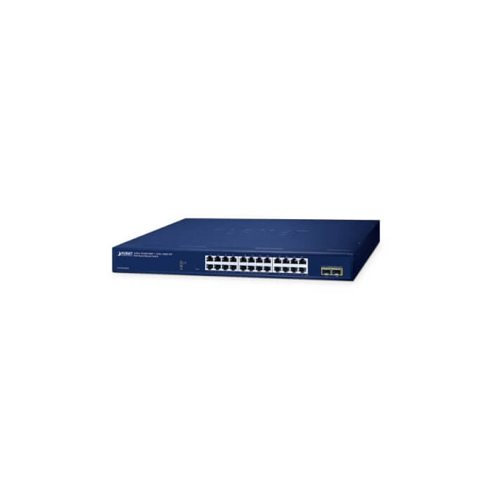 Switch Websmart 19" 24 ports Giga + 2 x SFP
