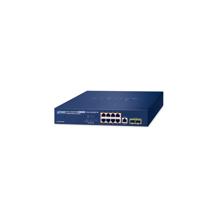 Switch 19" L2 8 ports Giga PoE bt 180W 2xSFP