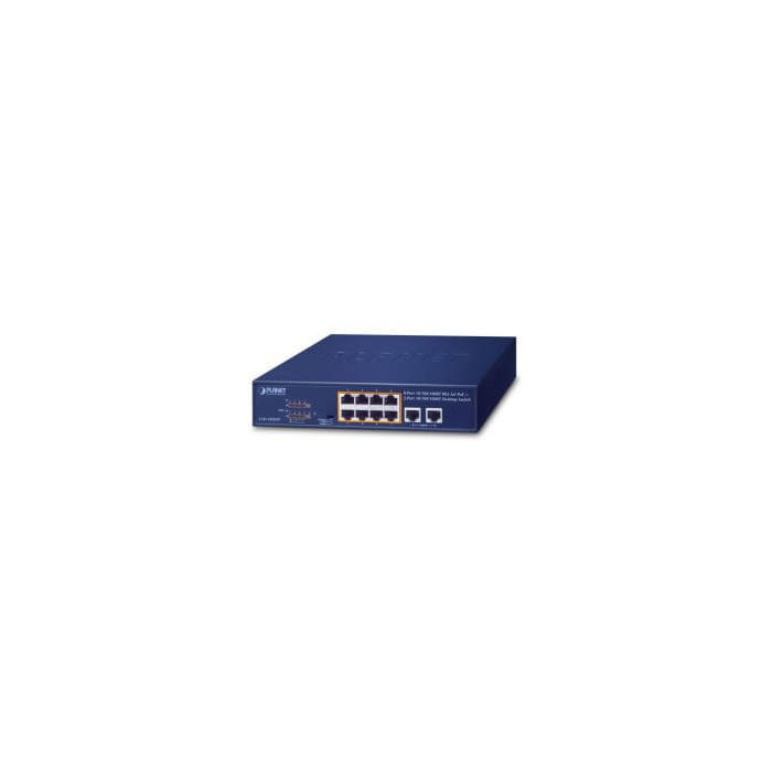 Switch 19" 8 ports Giga PoE at 120w + 2 ports Giga