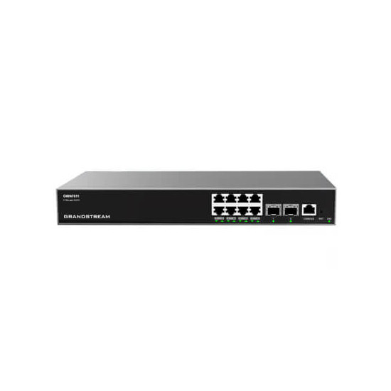 Switch L3 8 ports Giga 2x SFP+ fan-less