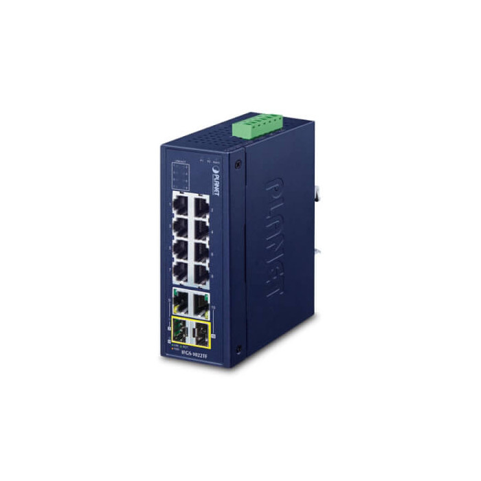 Switch indus IFGS-1022TF 8x 100Mb + 2SFP -40/+75°C