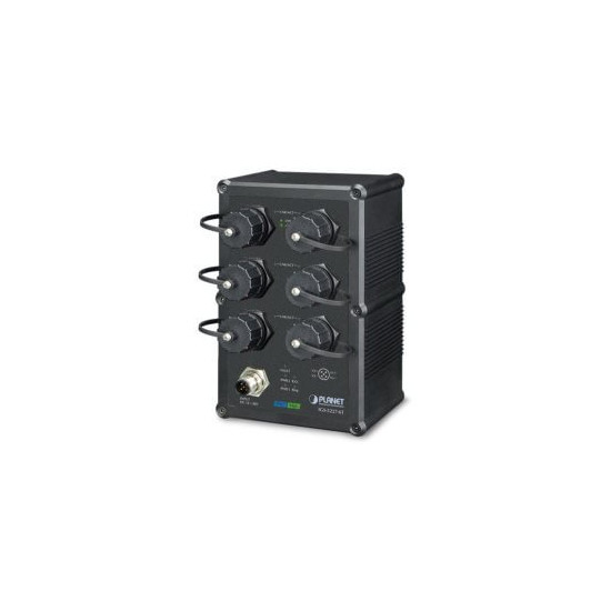 Switch Indus L2+ 6 ports Giga alim en M12 IP67