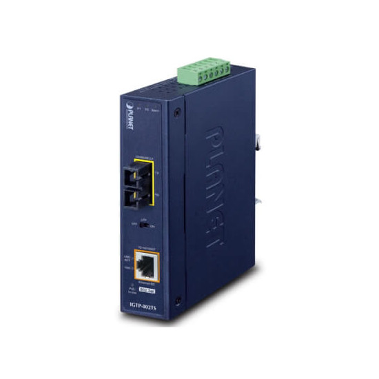 Transceiver Indus 1xRJ45 Giga PoE at 30W 1xSFP SC