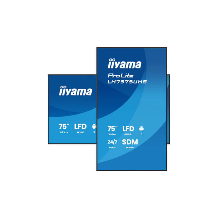 Moniteur 75'' IPS 4K UHD 3840x2160 8ms 24/7 HP