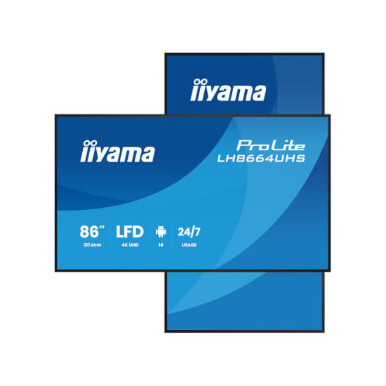 Moniteur 86'' IPS ProLite 4K Android HP 24/7
