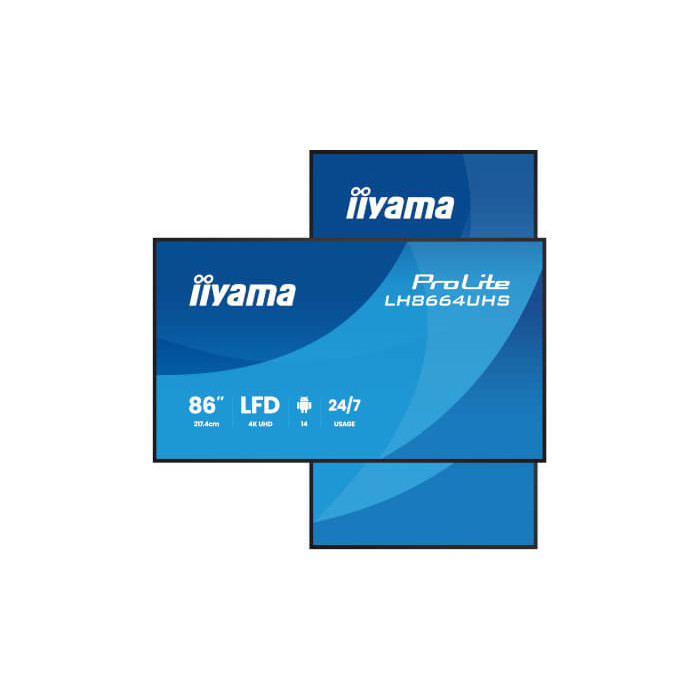 Moniteur 86'' IPS ProLite 4K Android HP 24/7