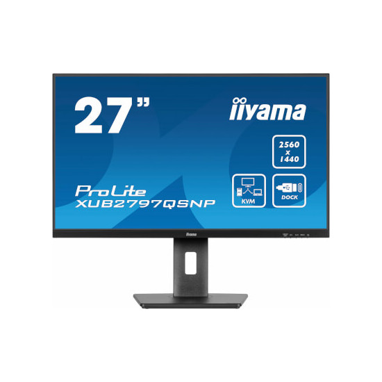 Moniteur 27" Ultra mince IPS 2560x1440 Dock USB-C