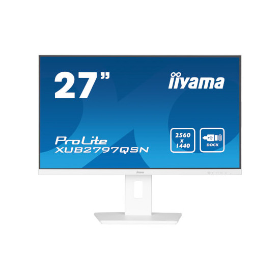 Moniteur 27" QHD ultra mince IPS Dock USB-C