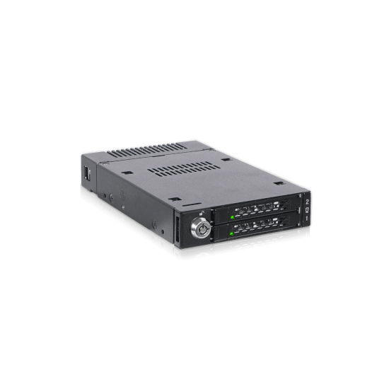 Rack amovible 2x SSD NVMe M.2 PCIe 3.5" comp tri