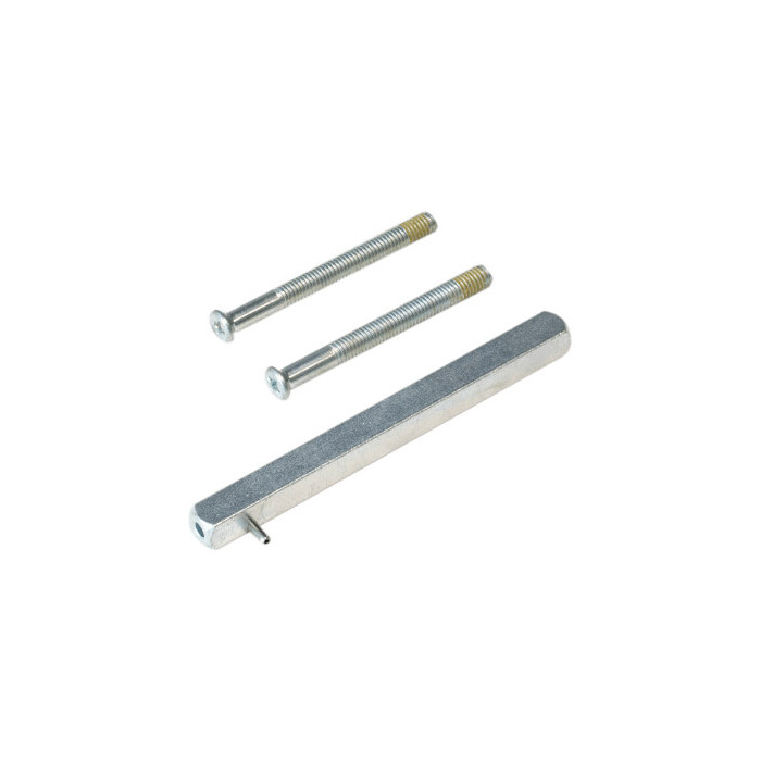 Poignée Fortis Axe avec jeu de vis, 8mm, 66 74mm