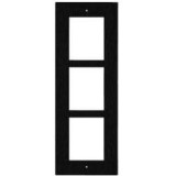 2N IP Verso cadre encastré 3 modules noir