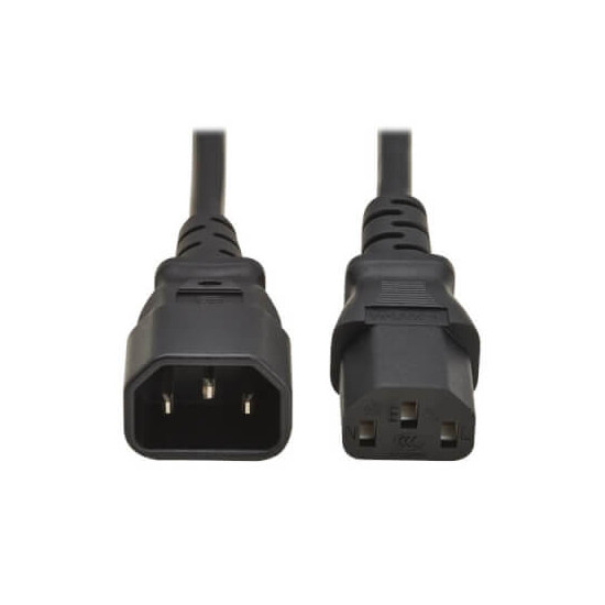 Cordon d'alimentation C13 vers C14 10A 1M Noir