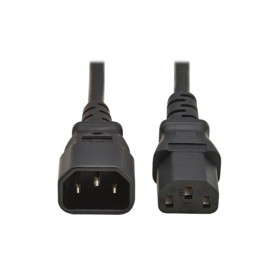 Cordon d'alimentation C13 vers C14 10A 0,5M Noir