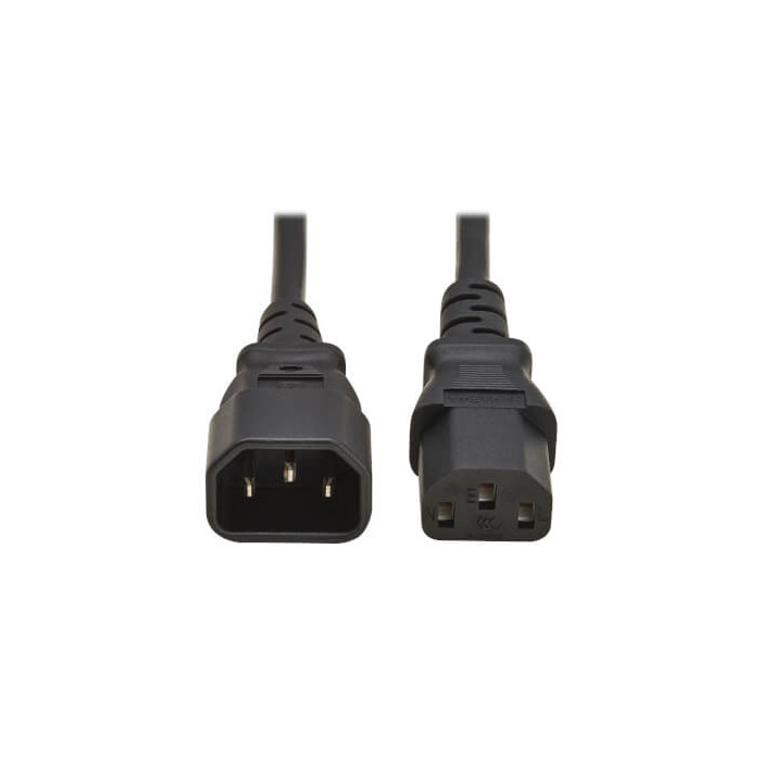 Cordon d'alimentation C13 vers C14 10A 0,5M Noir