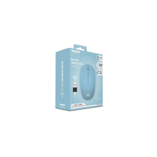 Souris collection Wireless 3 boutons USB Bleue