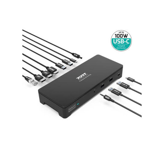 Dock USB-C/A 3 x 4K HDMI&DP +USB +RJ45 +Audio +PD