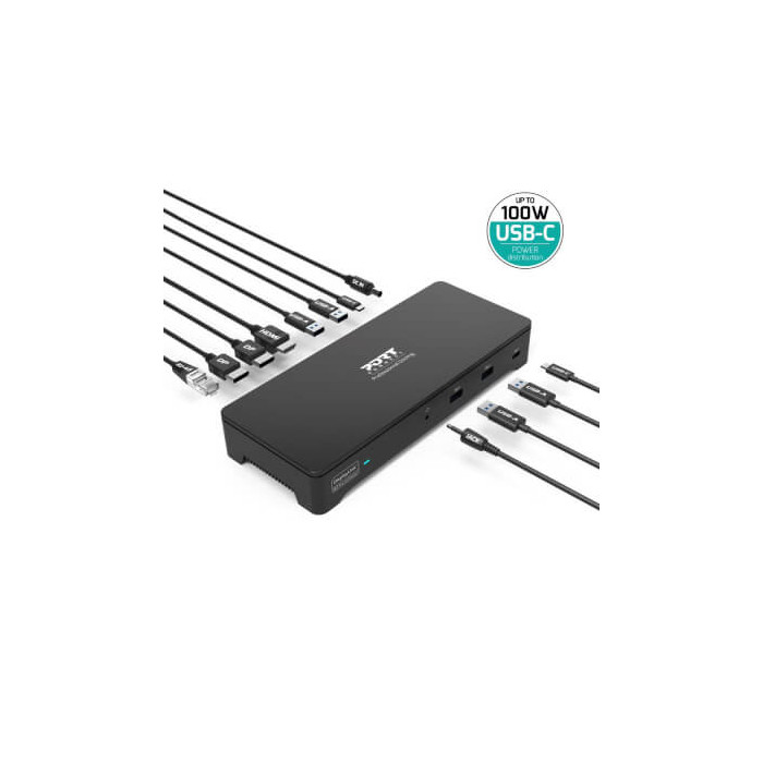 Dock USB-C/A 3 x 4K HDMI&DP +USB +RJ45 +Audio +PD