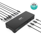 Dock USB-C/A 3 x 4K HDMI&DP +USB +RJ45 +Audio +PD