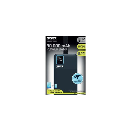 Powerbank 30,000mAh écran LCD 2 USB A & 1 USB C
