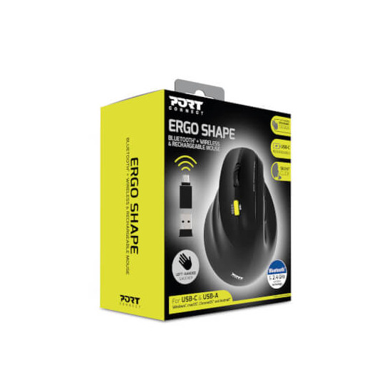 Souris Bluetooth & 2,4Gh rechargeable ergo gaucher