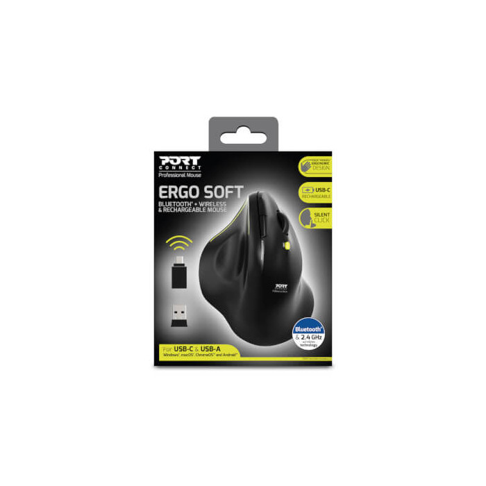 Souris Bluetooth & 2,4Ghz rechargeable Ergo Soft