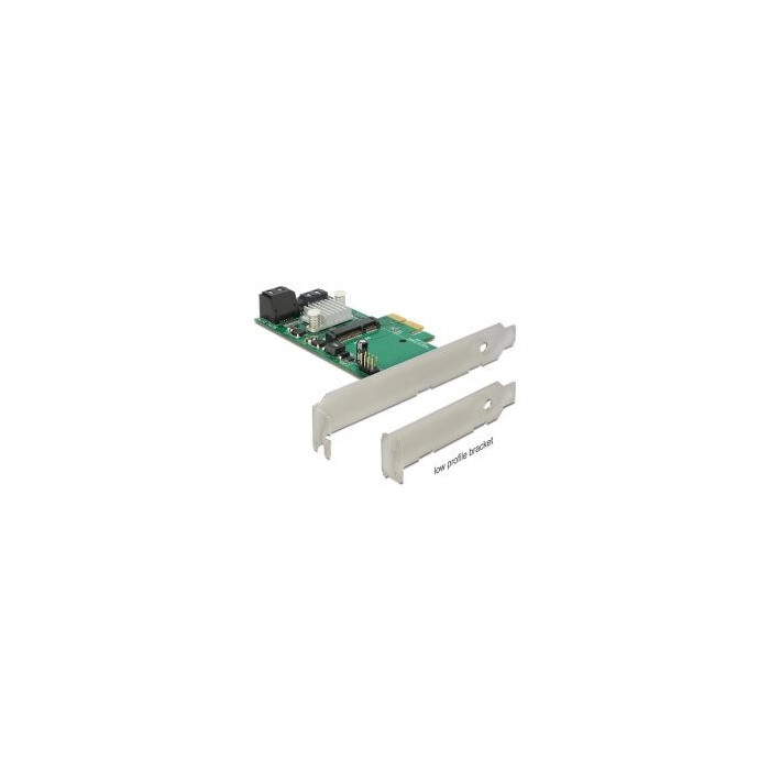 Carte PCI Express Sata 6Gbps 3 + 1 mSata int. DP