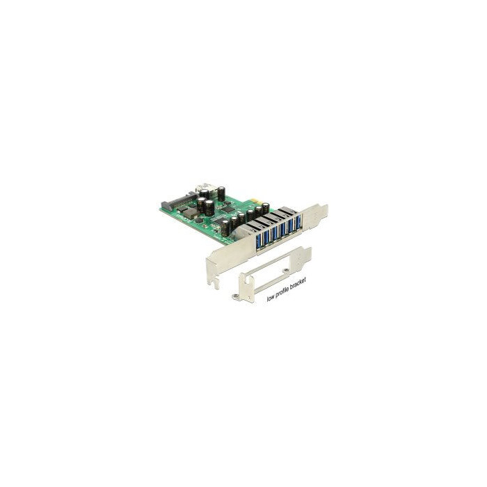 Carte PCI Express USB 3.0 6+1 ports Dual Profile