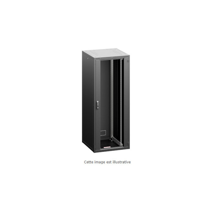 Baie Serv noire 21U 800x800 porte verre 800kg