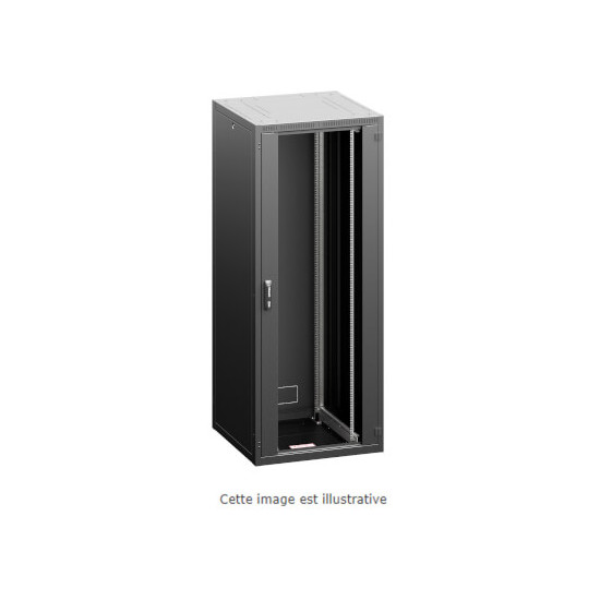 Baie Serv noire kit 42U 800x1000 porte verre 800kg