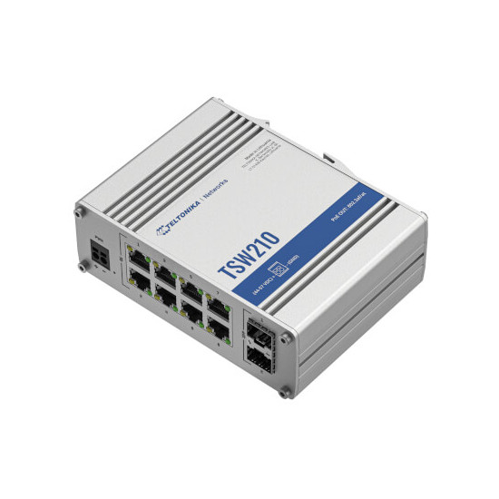 Switch industriel 8 ports Giga + 2 SFP IP30