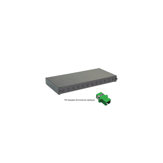 Tiroir optique 19" 12 FO SC-APC/SC-APC simplex mon