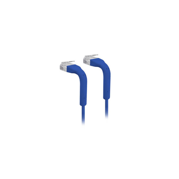 Cordon RJ45 formable 10cm ultra fin Cat6 bleu