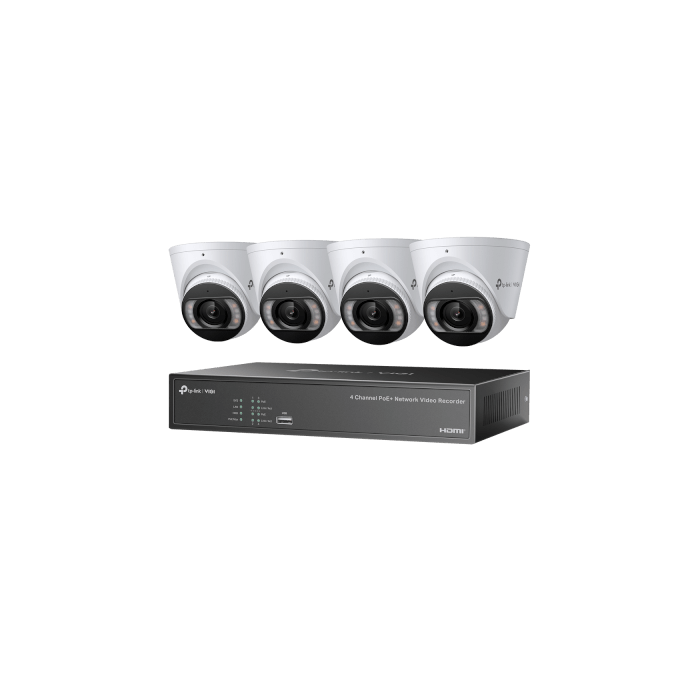 Kit NVR POE 4 canaux 2To + 4 caméras S445-2,8mm