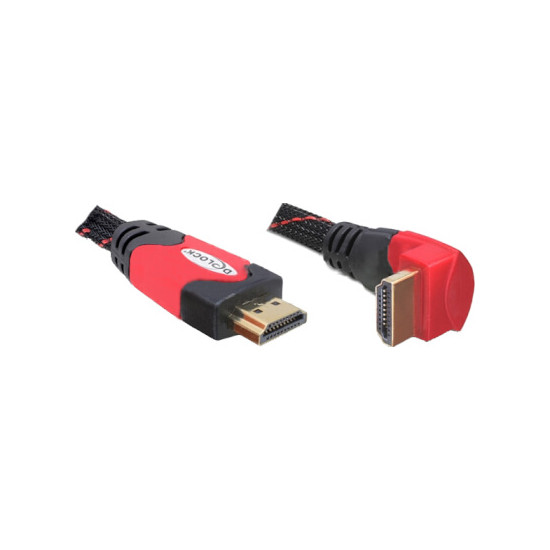 Câble vidéo HDMI High speed coudé bas 3m
