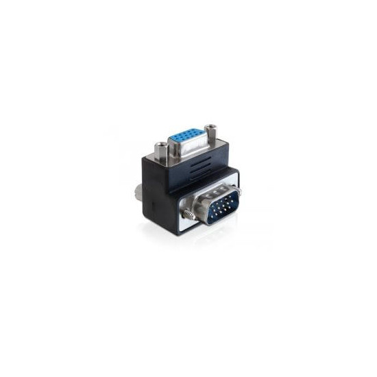 Adaptateur VGA coudé 270° DB15M / DB15F