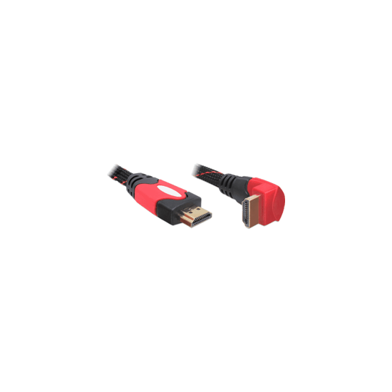 Câble vidéo HDMI High speed coudé bas 1,8m